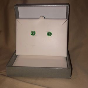 Green Post Earrings